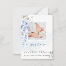 Cartão De Notas H2 Dusty Blue Birth Chá de lançamento