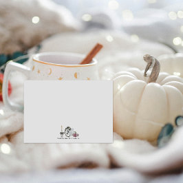 Cartão De Notas Halloween Personalizado de Casa Assombrada Vintage