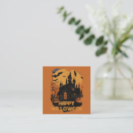 Cartão De Notas Halloween-Schloss unter Mondlicht