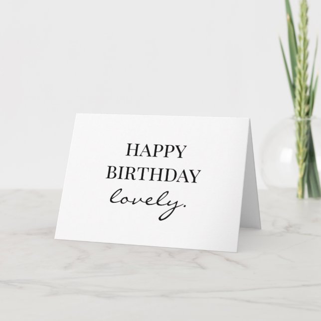 Cartão De Notas Happy Birthday Lovely Birthday Card (Frente)