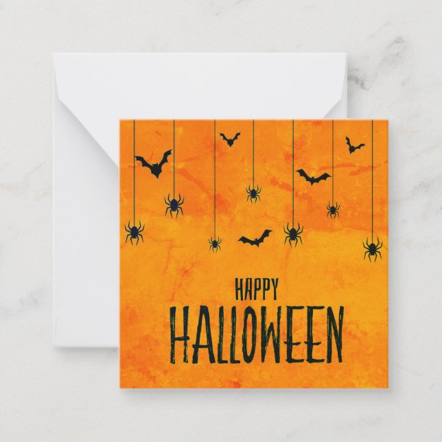 Cartão De Notas Happy halloween cards, cute, stock up! (Frente)