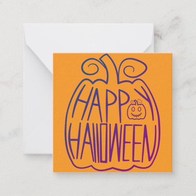 Cartão De Notas Happy halloween cards, cute, stock up! (Frente)