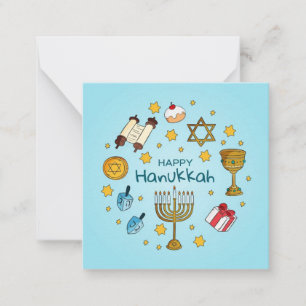 Cartão De Notas Happy Hanukkah