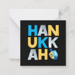 Cartão De Notas Happy Hanukkah<br><div class="desc">Nosso Cartão de Nota de Chanucá com um sonho colorido,  é uma maneira moderna e divertida de vestir seus presentes de Natal neste Chanukkah. Consultas: envie uma mensagem para nós ou envie um e-mail para bestdressedbread@gmail.com Happy Hanukkah!</div>