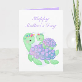 Cartão De Notas Happy Mother's Day sea turtles add text