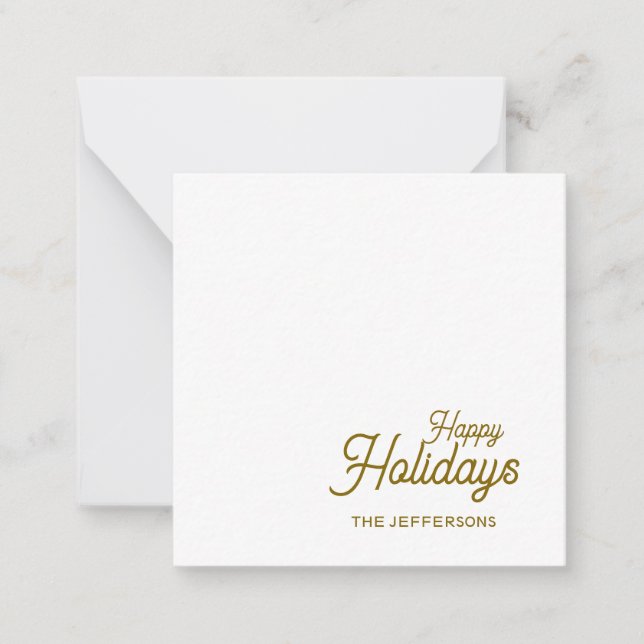 Cartão De Notas Happy New Year Merry Christmas Seasonal Family (Frente)