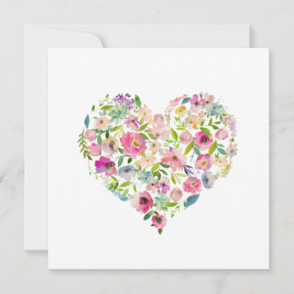 Cartão De Notas Happy Valentines Day xoxo Pink Floral Heart Art