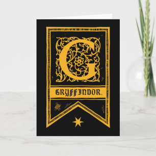 Cartão De Notas Harry Potter Gryffindor Monogram Banner