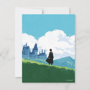 Cartão De Notas HARRY POTTER™ Observando o Castelo de HOGWARTS™