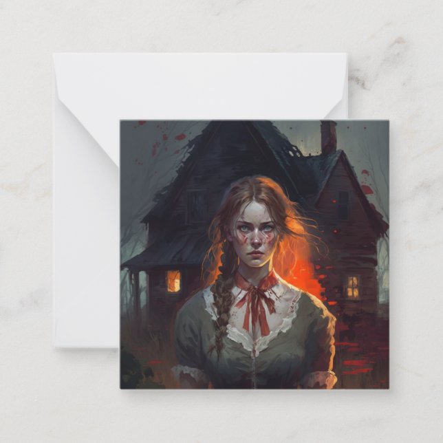 Cartão De Notas Haunting house (Frente)