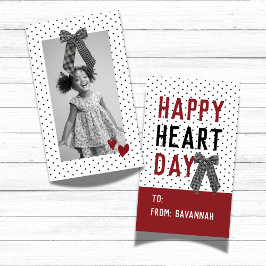 Cartão De Notas Heart Day Polka Dot Valentines Classroom Card