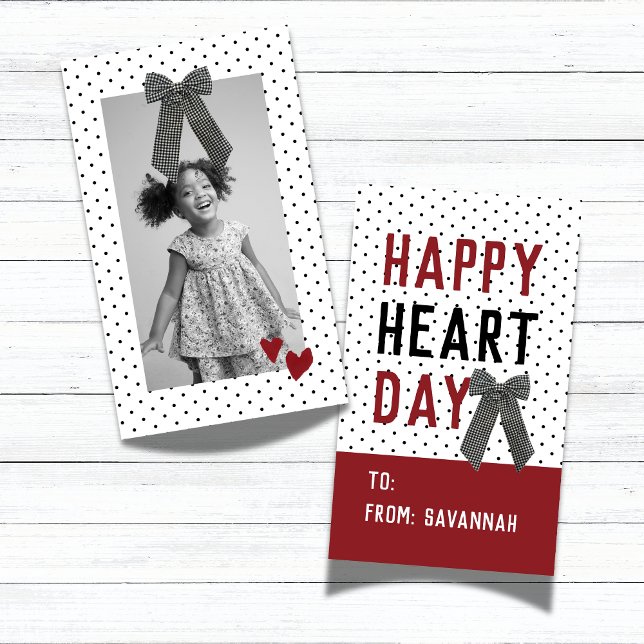 Cartão De Notas Heart Day Polka Dot Valentines Classroom Card (Heart Day Polka Dot Valentines Classroom Card)