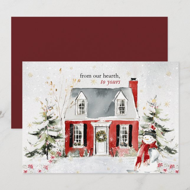 Cartão De Notas Hearthlight Notes Casa de Inverno Personalizada Ac (Frente/Verso)