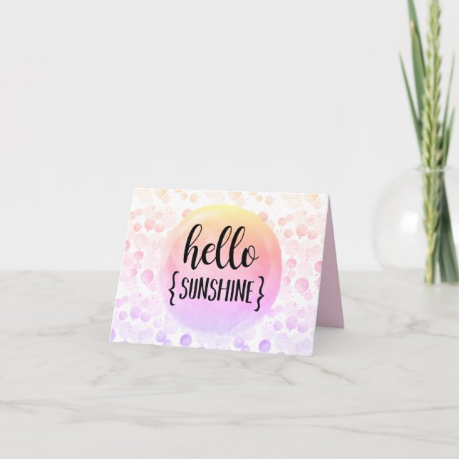 Cartão De Notas Hello Sunshine (Frente)