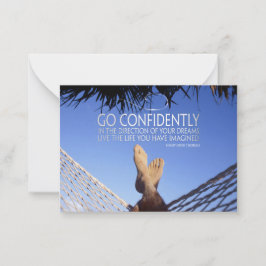 Cartão De Notas Henry David Thoreau - Confiança de citação inspira