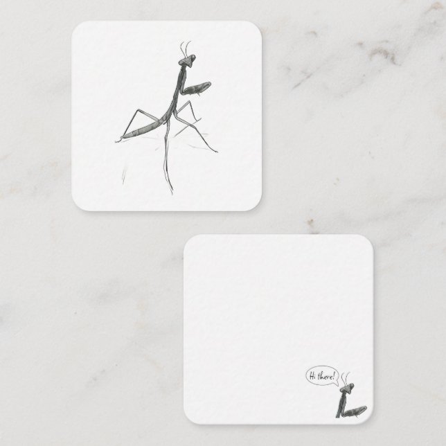 Cartão De Notas Hi there! Praying Mantis (Frente/Verso)