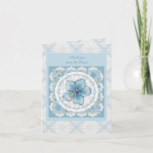 Cartão De Notas Hibiscus & lace TURQUOISE