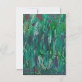 Cartão De Notas Hidden Green Red White Colorful Abstract Art