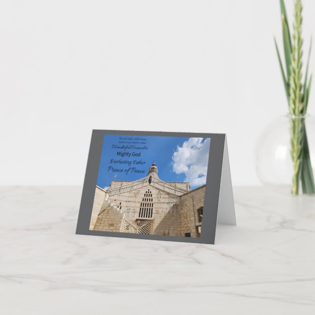 Cartão De Notas His Name is Wonderful Counselor Card (Frente)