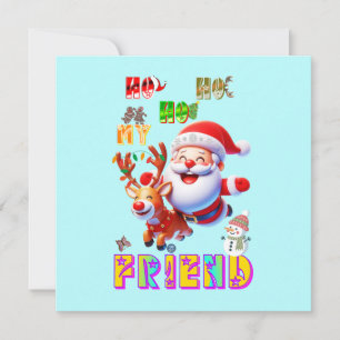 Cartão De Notas Ho Ho Ho Meu Querido Amigo