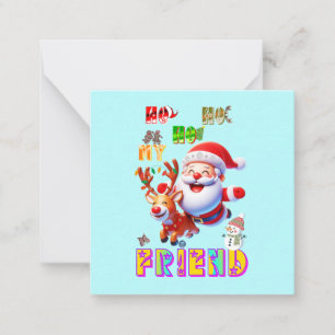 Cartão De Notas Ho Ho Ho Meu Querido Amigo
