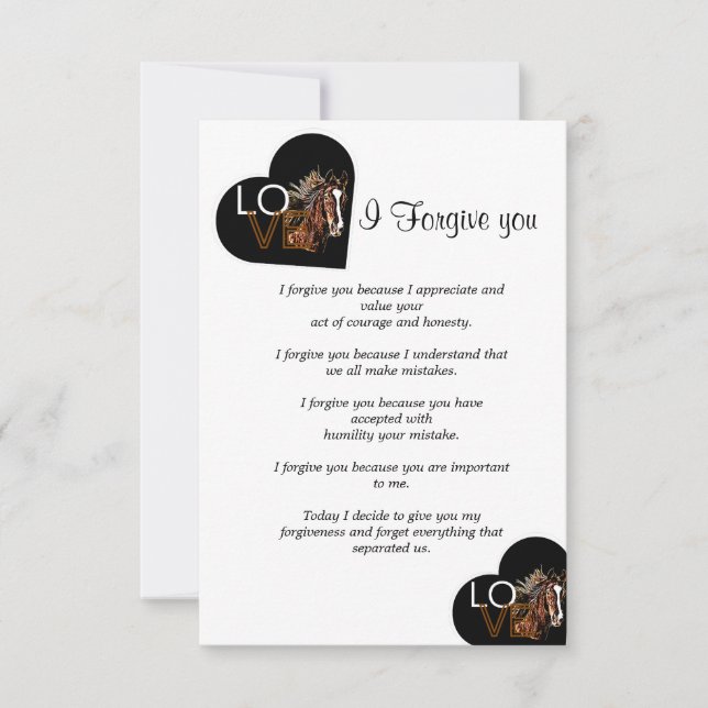 Cartão De Notas hoje eu te perdoo (Frente)