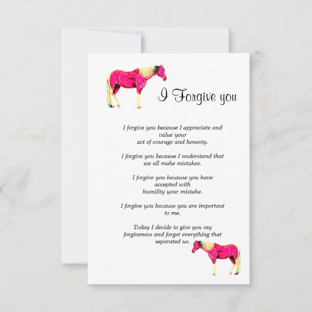 Cartão De Notas hoje eu te perdoo (Frente)