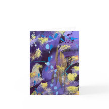 Holiday Purple and Gold Abstract Art