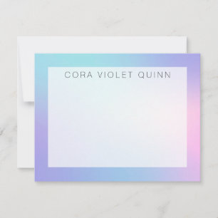 Cartão De Notas Holographic Ombre