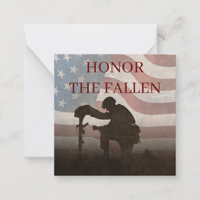 Cartão De Notas Honor The Fallen (Frente)