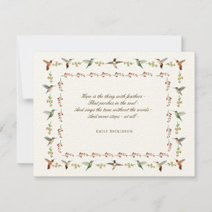 Cartão De Notas Hope Emily Dickinson