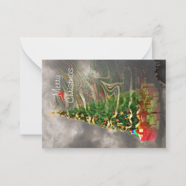 Cartão De Notas Hora de Natal (Frente)