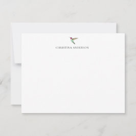 Cartão De Notas Hummingbird da Anna Personalizada