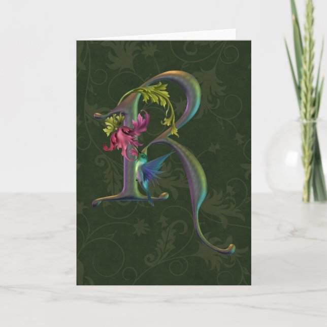 Cartão De Notas Hummingbird Monogram R (Frente)