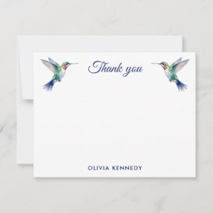 Cartão De Notas Hummingbird personalizado - Obrigado