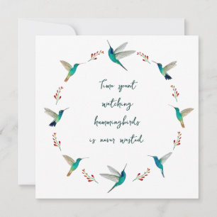 Cartão De Notas Hummingbird Wreath
