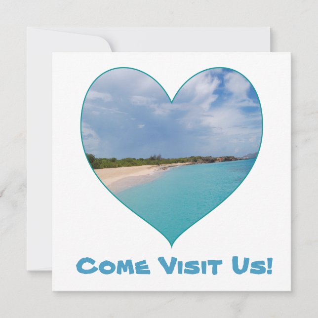 Cartão De Notas I Heart Island Life Notecard (Frente)