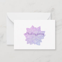 Cartão De Notas I trust my journey: Floral Affirmation