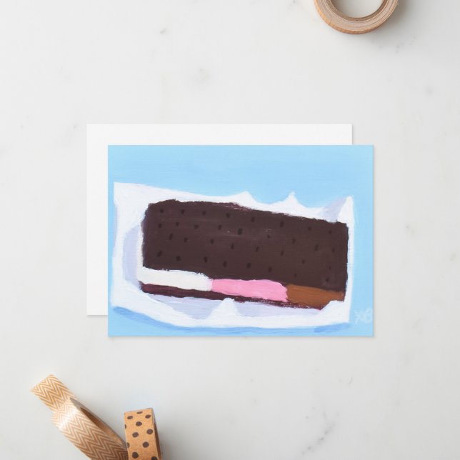 Cartão De Notas Ice Cream Bar (Frente/Verso In Situ)