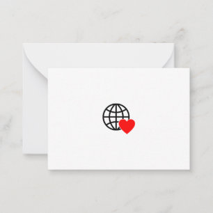 Cartão De Notas Ícone do Mundo do Amor   Design de Verão do Heart 