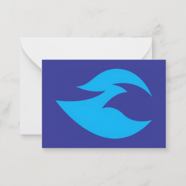 Cartão De Notas Ignite a Placa Plana Azul (Frente)