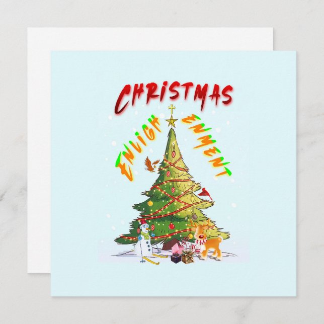 Cartão De Notas Iluminação de Natal (Frente/Verso)