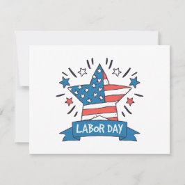 Cartão De Notas Ilustração Criativa do Dia do Trabalho Americano