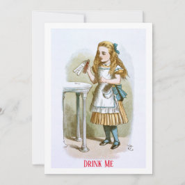 Cartão De Notas Ilustração da Alice do Enfermeiro - Beba-me