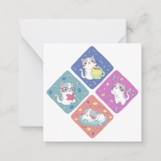 Cartão De Notas Ilustração de Dia de Ocupação de Gatinho Bonito