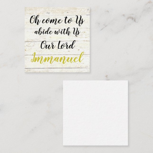 Cartão De Notas Immanuel (Frente/Verso)