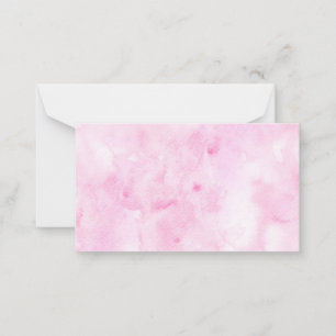 Cartão De Notas Impressão de Abstrato de Aquarela Rosa Misturada