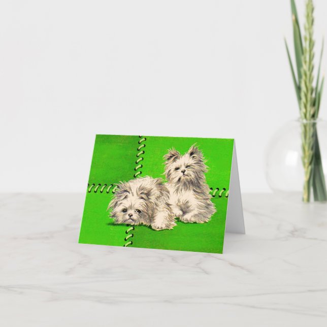 Cartão De Notas impressão de cães fofos (Frente)