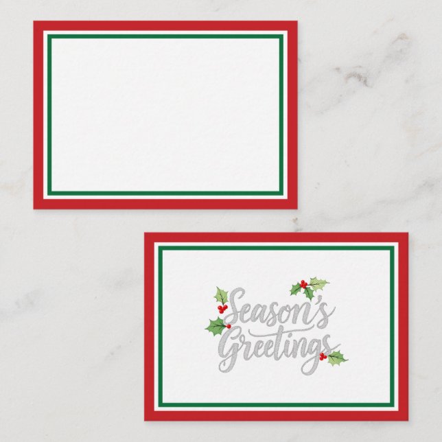 Cartão De Notas Include A Personal Note with your Christmas Gift (Frente/Verso)