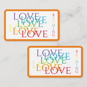 Cartão De Notas Indicador de LOVE RAINBOX - Placa 3.5x2 / Laranja